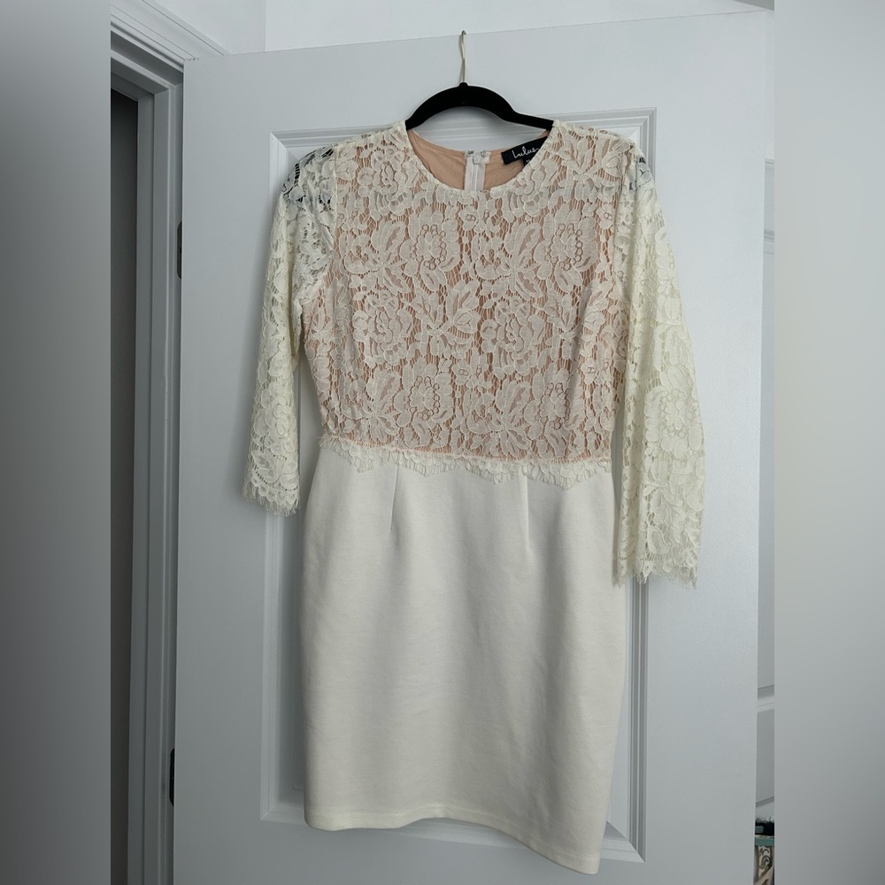Lulu's Ivory Lace Dress